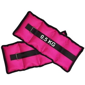 Resim 0.5 Kg X 2 Adet El Ayak Ağırlığı Seti Kum Torbası Kas Bilek Güçlendirici Ağırlık 1 Çift Pembe 