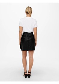 Resim Only Onlolivia Faux Deri Kadın Mini Etek 15237194 Siyah 