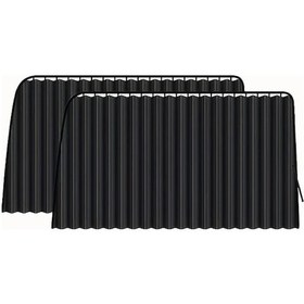 Resim Chuangyinshop Rear Window 2-piece Set 2 Parça Araç Perde Seti Kamp İçin Ayarlanabilir Pencerelik 