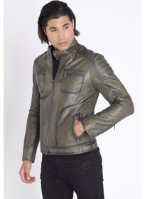 Resim Eskitme Spor Hakiki Deri Mont-yeşil Yeşil 