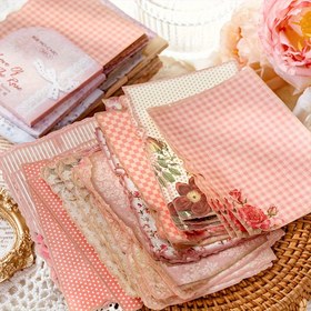 Resim 30 Sayfa/paket Vintage Boyalı Çiçekli Kağıt Hafif Rüzgar Serisi Scrapbook Günlük Kağıdı El Yapımı Kolaj Yaratıcı Malzeme 