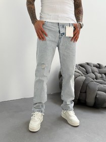 Resim Kar Yıkama Lazer Detaylı Baggy Jean - 32 