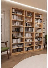 Resim Asratrend Safir Meşe Kitaplık Asra Trend K-21 