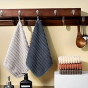 Resim 5 Adet Lüks Yumuşak Havlu Seti - Süper Emici Hızlı Kuruyan El Havluları - Ev Banyosu ve Günlük Kullanım için Çok Fonksiyonel 29.97 * 29.97 cm, Tüy Bırakmayan Asma Halkalı, Dış Mekan, Mutfak ve Seyahat için Uygun 