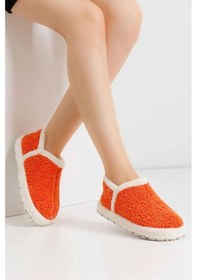 Resim Modafrato Vıola Kadın Panduf Ev Ayakkabısı Ev Botu Turuncu 