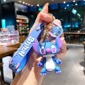 Resim Baijiafu2 Yeni Çizgi Film Animasyon Stitch Serisi Yumuşak Kauçuk Anahtarlık Bebek Çantası Kolye Anahtarlık Küçük Hediye (Yurt Dışından) 