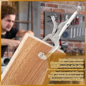 Resim Willowhaven 2 Adet 6 İnç Kilitli C Mengene Çok Amaçlı Kaynak Mengenesi Döner Başlıklı 