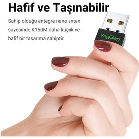 Resim Veggieg 150 Mbps 2.4ghz Kablosuz Wifi Alıcı Verici Nano Usb Adaptör 