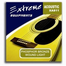 Resim Extreme XAS11 Akustik Gitar Tel Takımı | Bronz Alaşım Parlak ve Uzun Ömürlü 