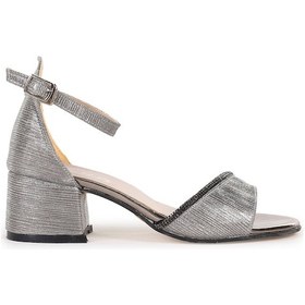 Resim Kiko Kids Elos Günlük Kız Çocuk 4 Cm Topuklu Sandalet Ayakkabı Platin Platin 