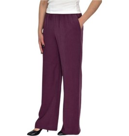 Resim Baglan Kadın Lastikli Bol Pantolon Bgl-st04637 Mürdüm 