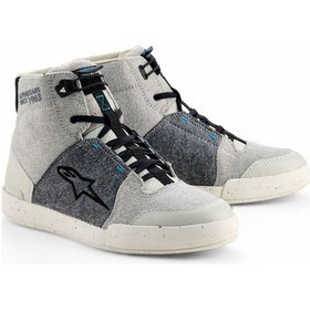 Resim Alpinestars Circal Korumalı Motosiklet Botu Gri - Mavi - Siyah 