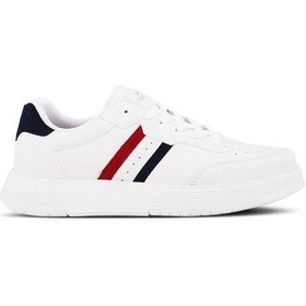Resim Slazenger Zıpper I Kadın Sneaker Ayakkabı Beyaz / Lacivert / Kırmızı Beyaz - Lacivert - Kırmızı 