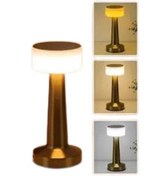 Resim AyrStore Kablosuz Renkli Masa ve Gece Lambası Altın Rengi Dokunmatik Led Lamba 