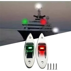 Resim LED Iki Renkli Sinyal Işıkları Deniz Evrensel Navigasyon Işıkları (Yurt Dışından) 