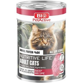 Resim Bio Petactive Nutritive Life Sığır Etli Kedi Konservesi 400 Gr 