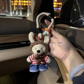 Resim Silver1 Sevimli Renkli Ip Peluş Ayı Kolye El Yapımı Oyuncaklar Küçük Bebek Çanta Çekicilik Sevimli Bebek Cep Telefonu Çekicilik (Yurt Dışından) 