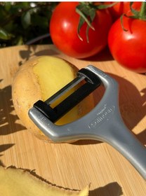 Resim Solingen Pırıltılı Gri/gümüş Sapan Soyacak Paslanmaz Alman Çeliği, Ergonomik Sap, Yüksek Keskinlik-255 Gri 