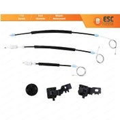 Resim Nissan Qashqai MK1 J10 2006-2013 İçin Ön Sol Cam Kriko Tamir Seti 