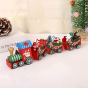 Resim Noel Ahşap Tren Dekorasyon Seti, Yıldönümü, Mezuniyet, İlk Komünyon için Şenlikli Ev Dekoru - Vatansever Temalı Tatil Süsü, Elektrik Gerektirmez 