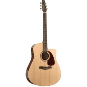 Resim Seagull Coastline S6 Slim CW Spruce QI Elektro Akustik Gitar (Natural) 