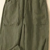 Resim Kadınlar İçin Plus Beden Şık Resmi ve Günlük Pantolon - Zeytin Yeşili İpli Bel, Esnek Olmayan Kumaş Ofis, Yarı Resmi Etkinlikler için İlkbahar/Sonbahar/Yaz Sonu Pantolonları (Makinede Yıkanabilir), Ofis Giyimi, Klasik Tarz, Dayanıklı Yapım, Çok Yönlü Alt Giysi, Stil Dolabı 