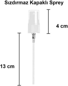 Resim Afracam Amber 100 ml Plastik Kapaklı Beyaz Sprey Fısfıs Kolonya Dezenfektan Cam Şişe 20 Adet 