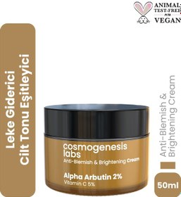 Resim Cosmogenesis Labs %2 Arbutin Leke Kremi 50ml - C Vitaminli Leke Karşıtı Aydınlatıcı Cilt Tonu Eşitleyici Vegan 