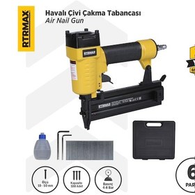 Resim Rtrmax RTM0135 Havalı Çivi Çakma Tabancası 10-50 mm Çantalı 