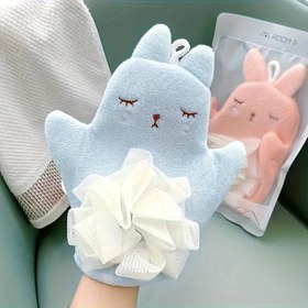 Resim 1 adet Sevimli Çizgi Film Banyosu Eldiveni, Elektriksiz Banyosu Ovma Fırçası, Basit ve Kullanışlı Çamur Ovma Aracı, Sevimli Banyo Havlusu, Ev ve Mutfak Kullanımı İçin Sırt Ovma Aksesuarı 