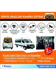 Resim Okul Ve Servis Taşıtları Için 1 Tb Kayıtlı Kamera Set 
