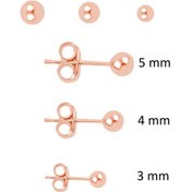 Resim Gümüş Rose 3 Boy Top Kombin Küpeler 