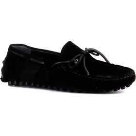 Resim Sail Laker's Siyah Süet Erkek Loafer 