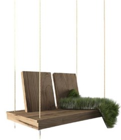 Resim Bamena Wood Chocolate Ahşap Salıncak 