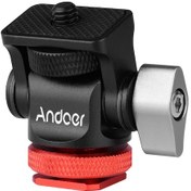 Resim Youtek Andoer Kırmızı Alüminyum Mini Tripod Başlığı - 1/4 Vida Ve Soğuk Ayakkabı Bağlantılı 