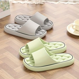 Resim Unisex, Kadınlar İçin Yumuşak ve Rahat Ev Terlikleri, Kaydırmaz Tasarımlı Yazlık Banyo/Dış Mekan Duş Terliği Drenaj Delikli 