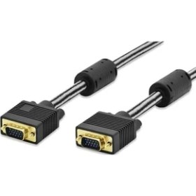 Resim Hype Store Ednet 84530 1.8 Metre VGA To VGA Monitör Kablosu, 28AWG Örgülü VGA Kablosu 