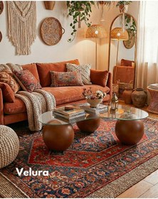 Resim Modern Orta Sehpa & Küre Sehpa & Top Sehpa & Cam Sehpa Ceviz 