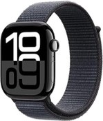 Resim NETWORK ART Apple Watch Series 10 Gps + Cellular 42 Mm Simsiyah Kasa Akıllı Saat Ve Mürekkep Moru Spor Loop - S 