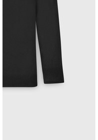 Resim AC&Co / Altınyıldız Classics Erkek Sıyah Tüylenme Yapmayan Anti-pilling Standart Fit Yarım Balıkçı Yaka Triko Kazak Siyah 