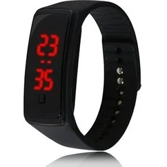 Resim Siyah Ekranlı LED Kol Saati (Siyah) 