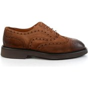 Resim Taba Hakiki Deri Erkek Oxford Ayakkabı E01901640202 Taba 