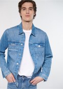 Resim Mavi - Drake Premium Blue Jean Ceket 010143-80581 Mavi 