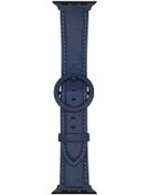 Resim Watch İçin 42mm / 41mm / 40mm / 38mm Xdfind Yuvarlak Toka Deri Saat Bandı Gece Mavisi - Diğer 