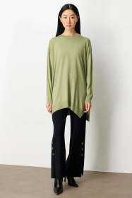 Resim On Kadın Salaş Verev Tunik 65316 Kiwi Kiwi 