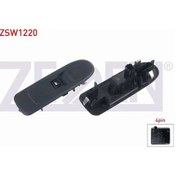 Resim Peugeot 308 2007-2013 Cam Açma Anahtarı Tekli Siyah 4 Pin 96657929ze 