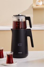 Resim Karaca Cool Touch 1502 Çift Cidarlı Dijital Ekran Çay Makinesi Black 