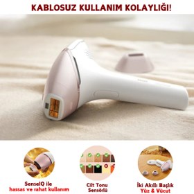 Resim Philips Lumea En Hızlı Yüz&Vücut 2 Başlıklı Lazer Epilasyon IPL Tüy Alma Cihazı, Kablolu/Kablosuz Kullanım 