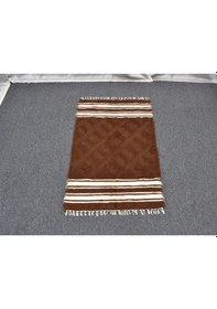 Resim Zehra Abla Halı Yeni El Dokuma Tiftik Yün Siirt Battaniyesi Kilim 5776 