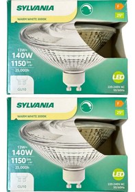 Resim Sylvania 13w 140w 3000k Sarı Işık Gu10 Duylu Dim Edilebilir Led Spot Ampul 2 Adet 
